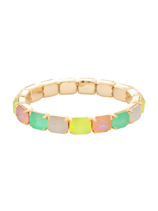 Sorrelli Mango Mint 7 Inch Easton Emerald Cut Stretch Bracelet