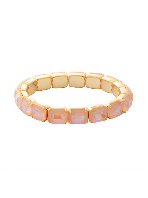 Sorrelli Peach Delite 7 Inch Easton Emerald Cut Stretch Bracelet