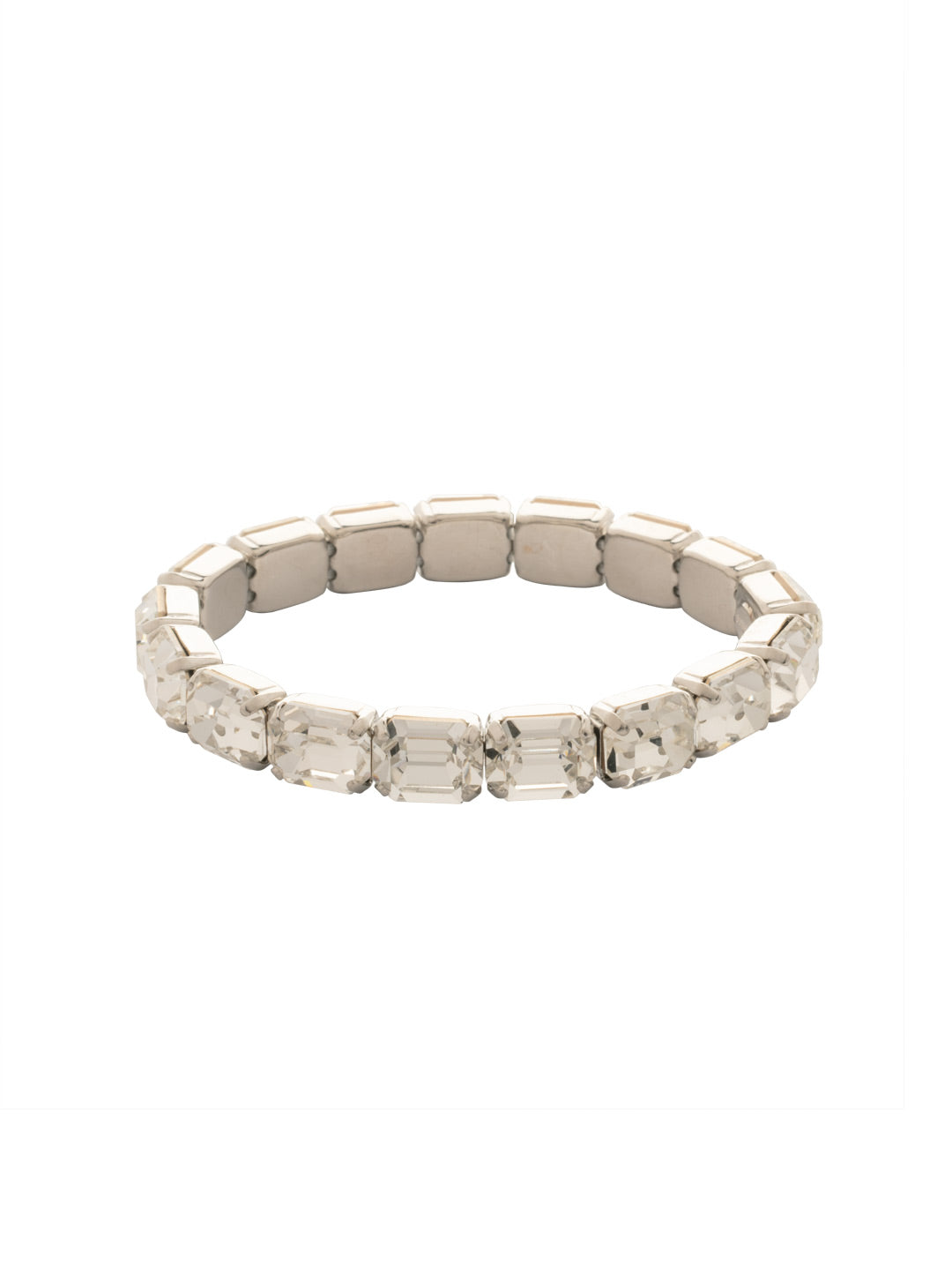 Sorrelli Crystal 7 Inch Easton Emerald Cut Stretch Bracelet