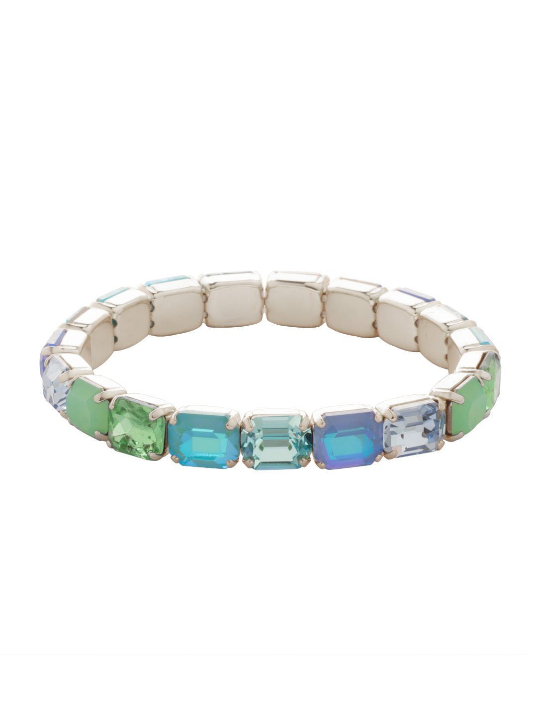 Sorrelli Ocean 7 Inch Easton Emerald Cut Stretch Bracelet