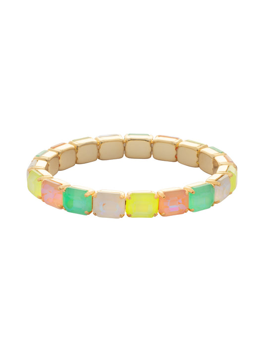 Sorrelli Mango Mint 8 Inch Easton Emerald Cut Stretch Bracelet