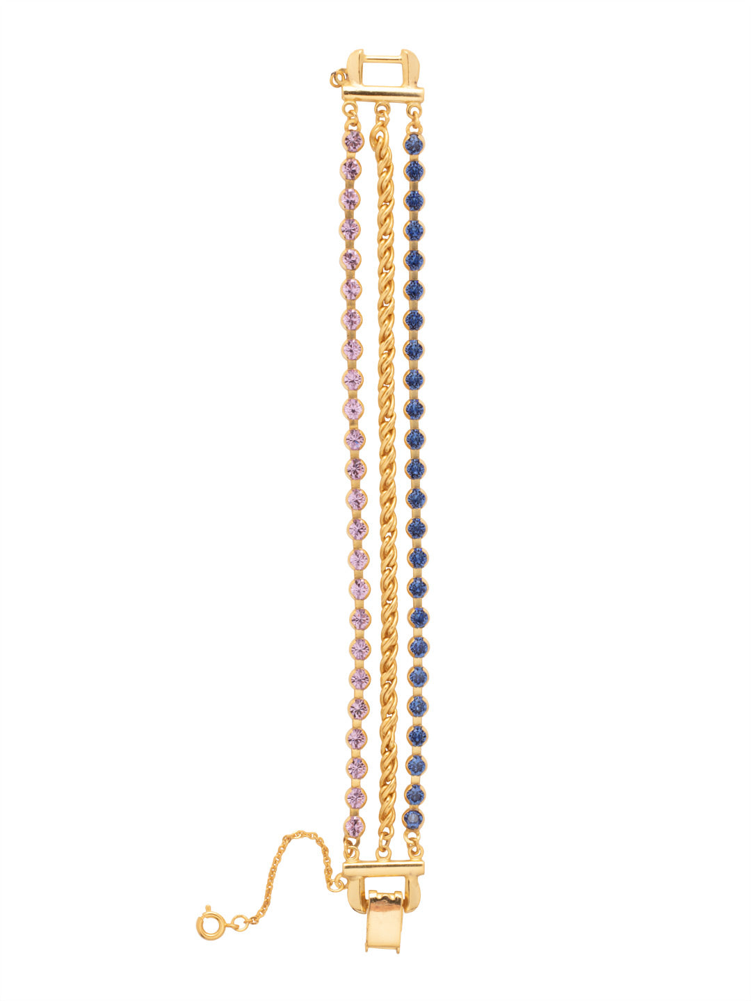 Sorrelli Berry Crush Crystal Rope Chain Layered Tennis Bracelet