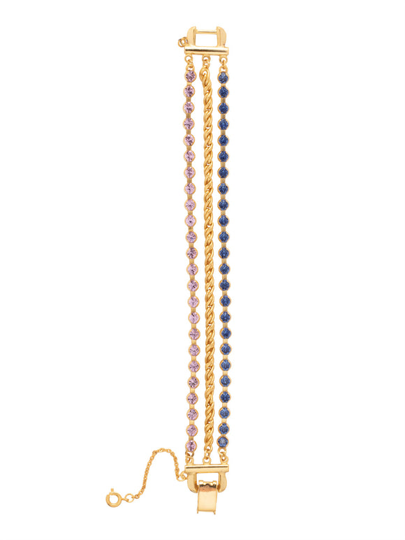 Sorrelli Berry Crush Crystal Rope Chain Layered Tennis Bracelet