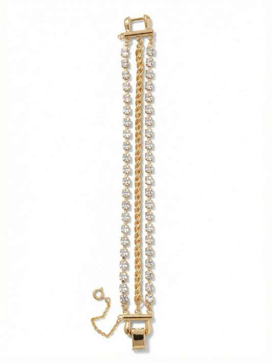 Sorrelli Crystal Crystal Rope Chain Layered Tennis Bracelet