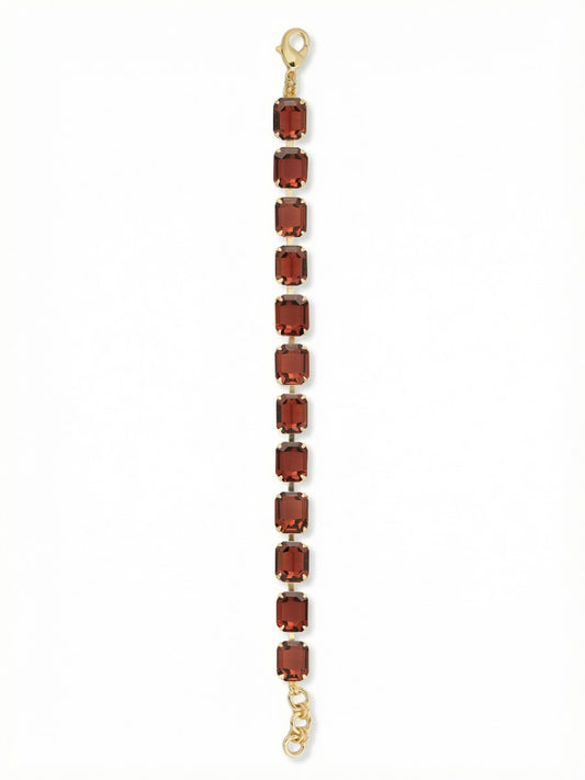 Sorrelli Burgundy Octavia Repeating Tennis Bracelet