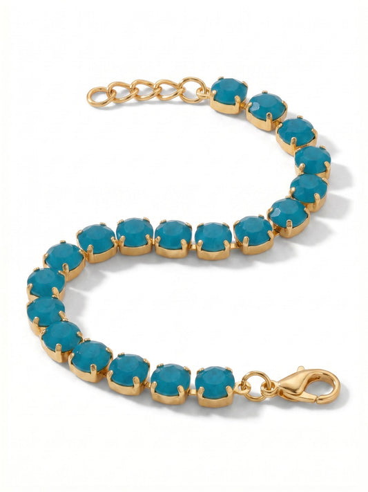 Sorrelli Caribbean Blue Opal Sienna Tennis Bracelet