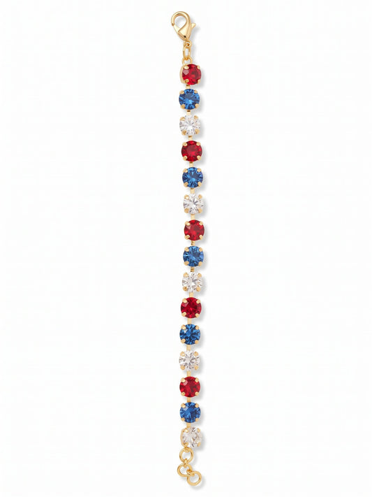 Sorrelli Stars and Stripes Sienna Tennis Bracelet