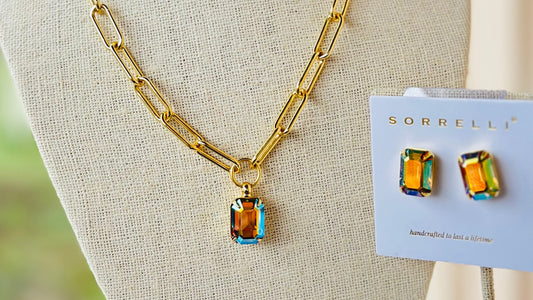 Nia Pendant Set- light Colorado ab