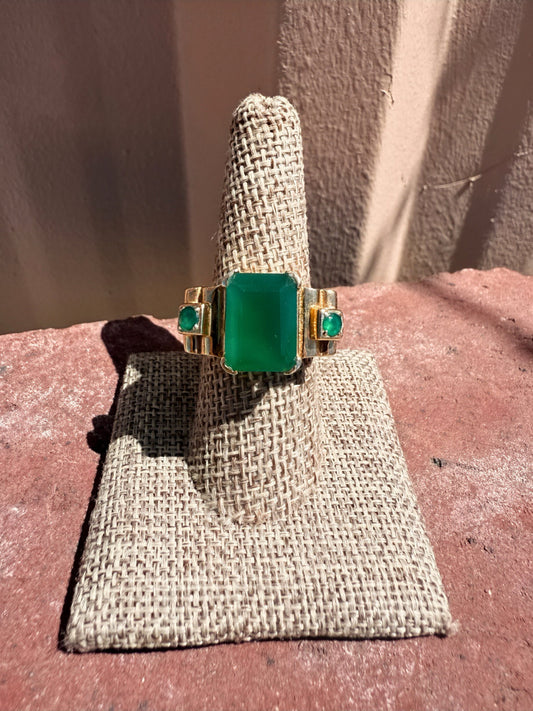 Green Agate Ring