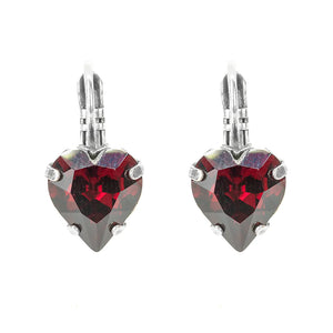 Heart Leverback Earrings