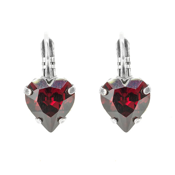 Heart Leverback Earrings