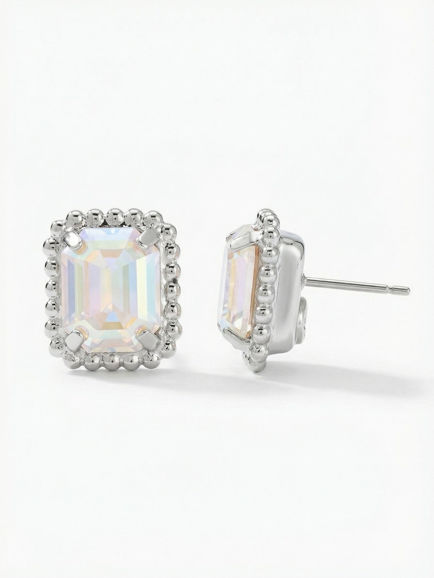 Sorrelli Crystal Aurora Borealis Octavia Scalloped Stud Earrings