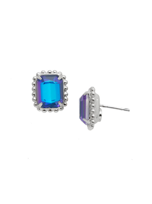 Sorrelli Royal Blue Delite Octavia Scalloped Stud Earrings