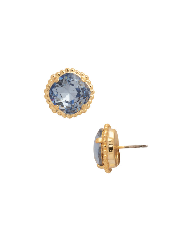 Sorrelli Light Sapphire Cushion-Cut Solitaire Stud Earrings