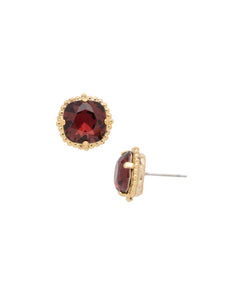 Sorrelli Maple Syrup Cushion-Cut Solitaire Stud Earrings