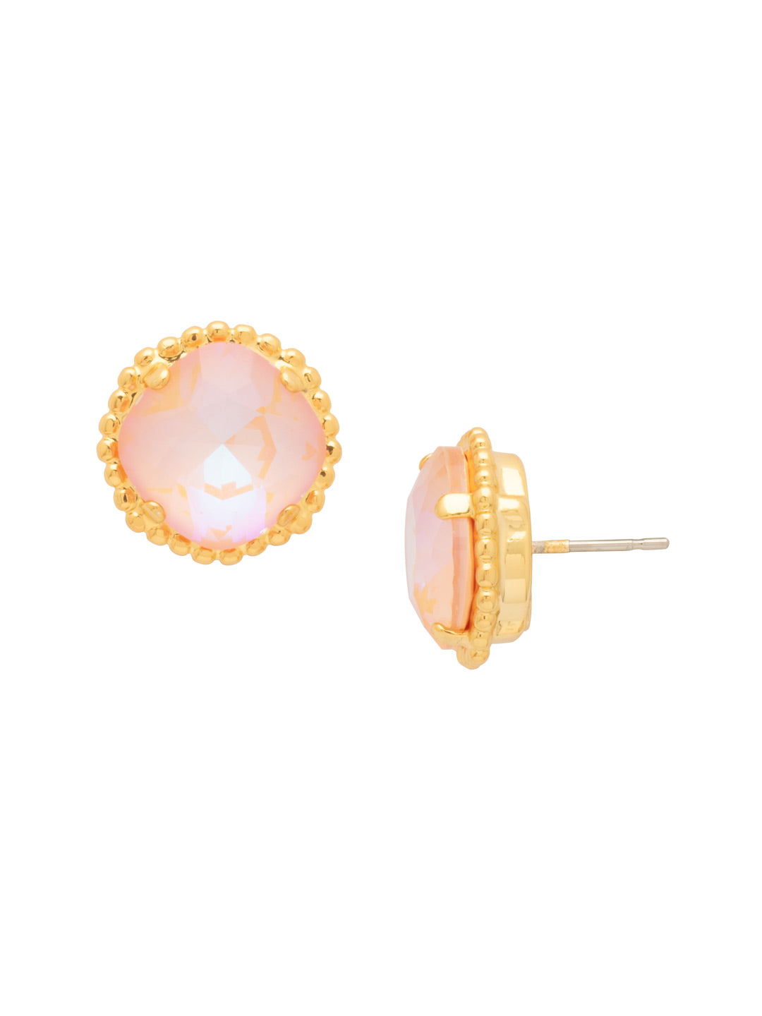 Sorrelli Peach Delite Cushion-Cut Solitaire Stud Earrings