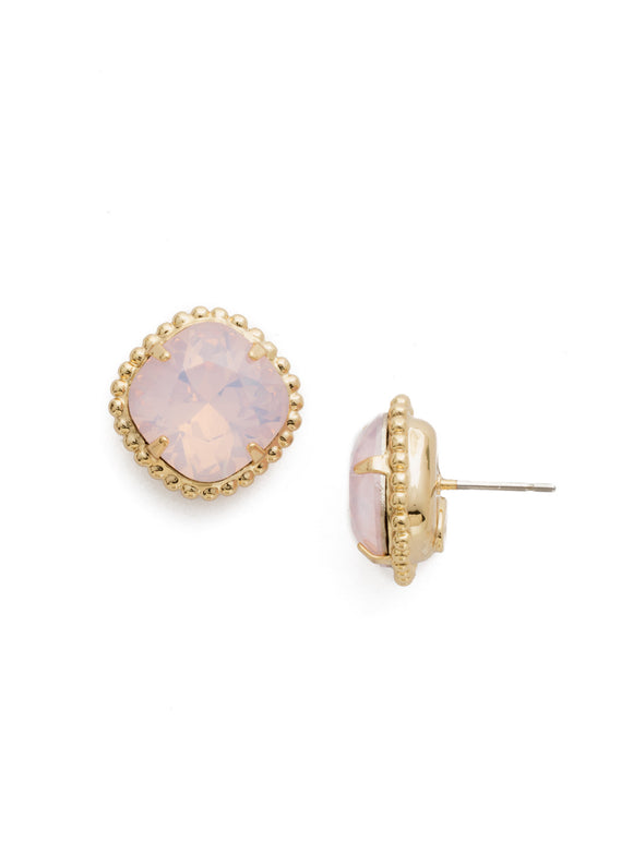 Sorrelli Rose Water Cushion-Cut Solitaire Stud Earrings