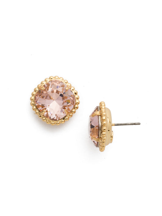 Sorrelli Vintage Rose Cushion-Cut Solitaire Stud Earrings