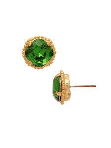 Sorrelli Wild Fern Cushion-Cut Solitaire Stud Earrings