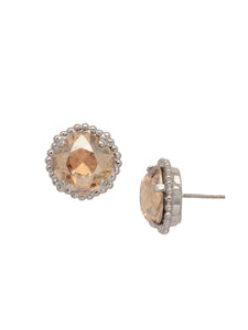 Sorrelli Dark Champagne Cushion-Cut Solitaire Stud Earrings