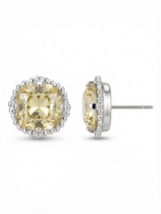 Sorrelli Jonquil Cushion-Cut Solitaire Stud Earrings