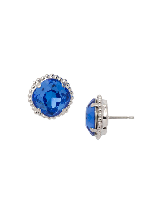 Sorrelli Sapphire Cushion-Cut Solitaire Stud Earrings