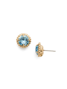 Sorrelli Aquamarine Simplicity Stud Earrings