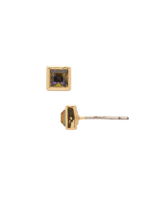 Sorrelli Iris Bloom Square Stuff Stud Earrings