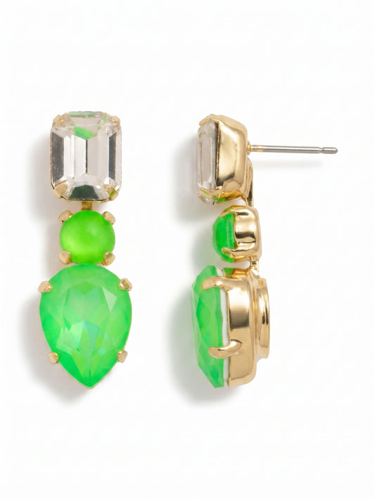 Sorrelli Electric Green Canary Dangle Earrings