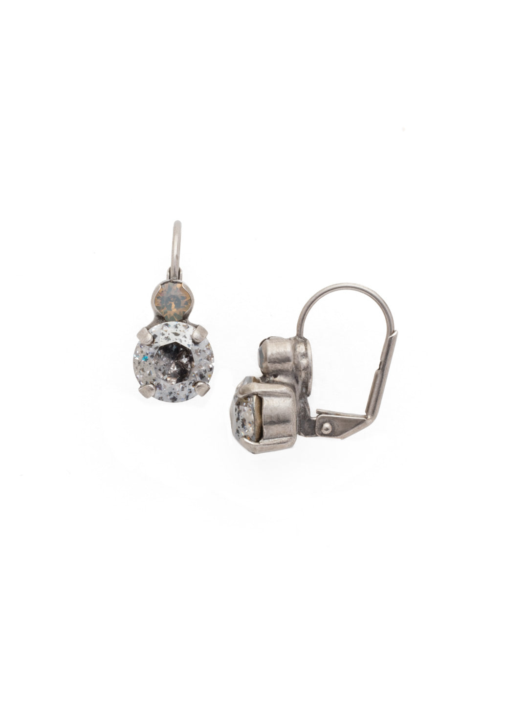 Sorrelli Gold Vermeil Round Crystal French Wire Earrings