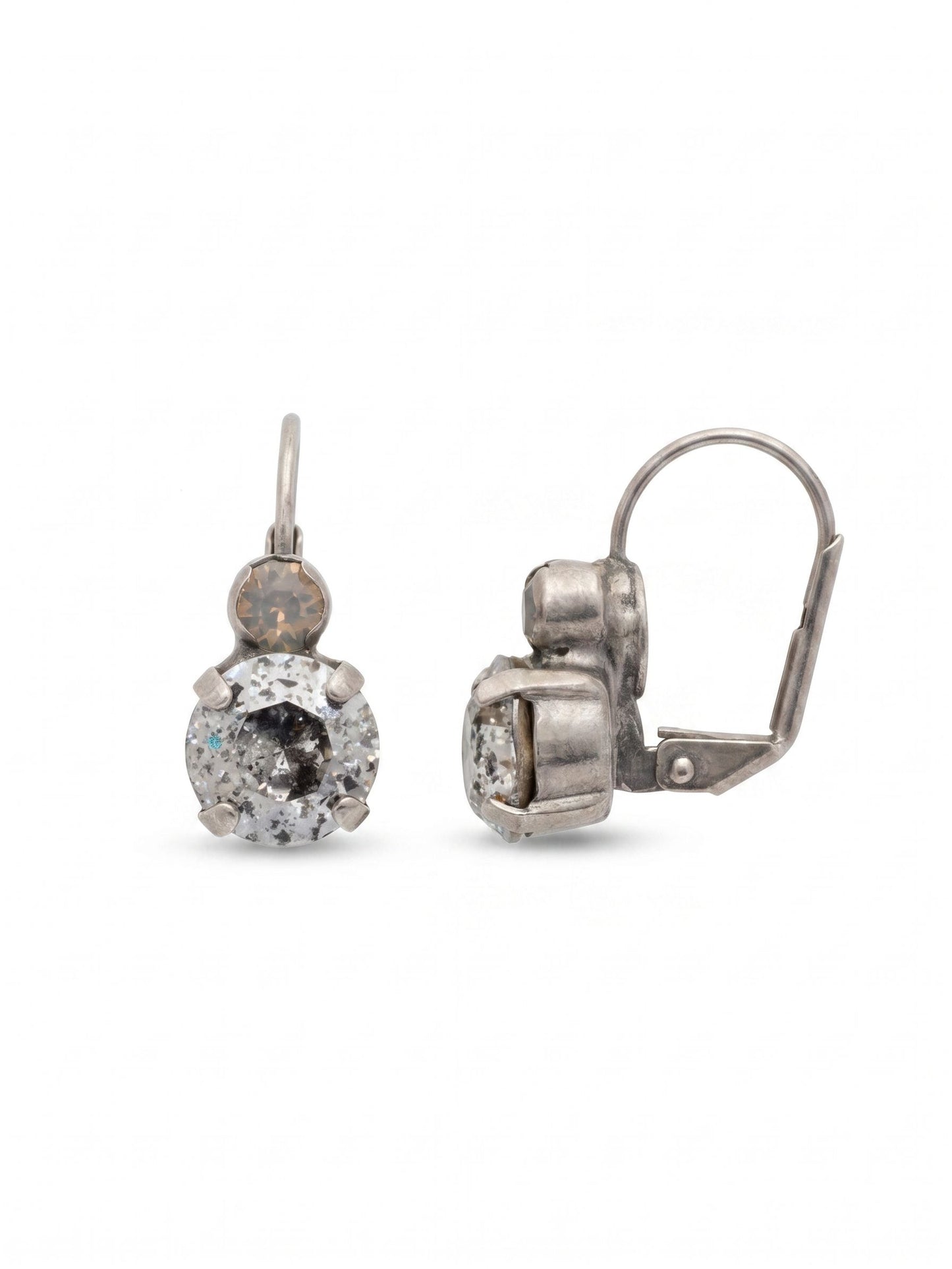 Sorrelli Gold Vermeil Round Crystal French Wire Earrings