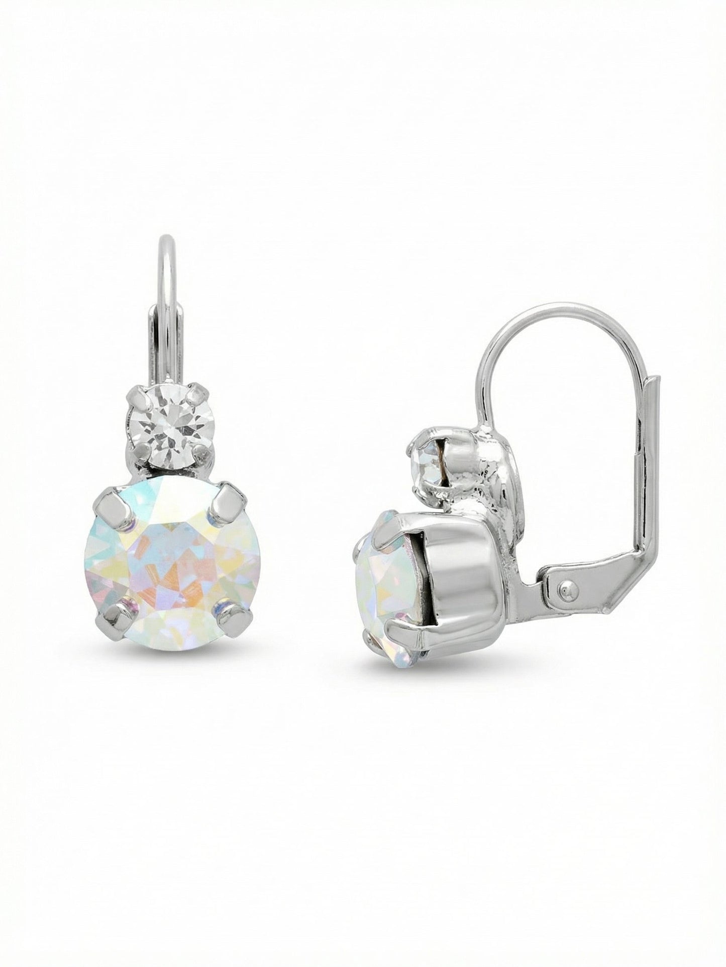 Sorrelli Rainbow Quartz Round Crystal Dangle Earrings