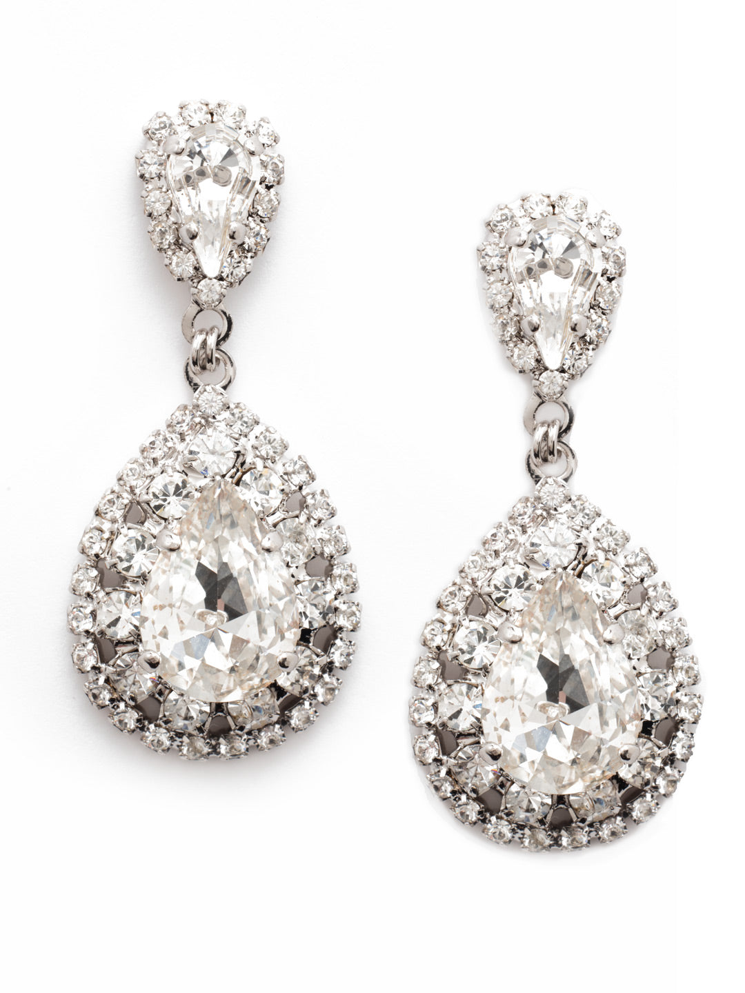 Sorrelli Crystal Oval Encrusted Crystal Dangle Earrings
