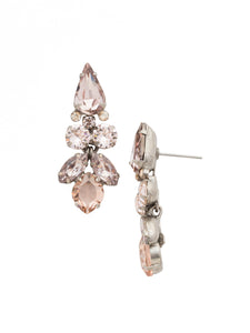 Sorrelli Satin Blush Floral Multi-Cut Crystal Statement Earring