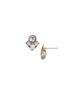 Sorrelli Pearl Luster Petite Crystal Cluster Post Earring