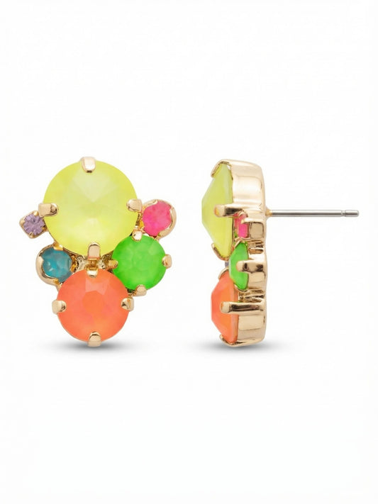 Sorrelli Candy Carnival Crystal Assorted Rounds Stud Earrings