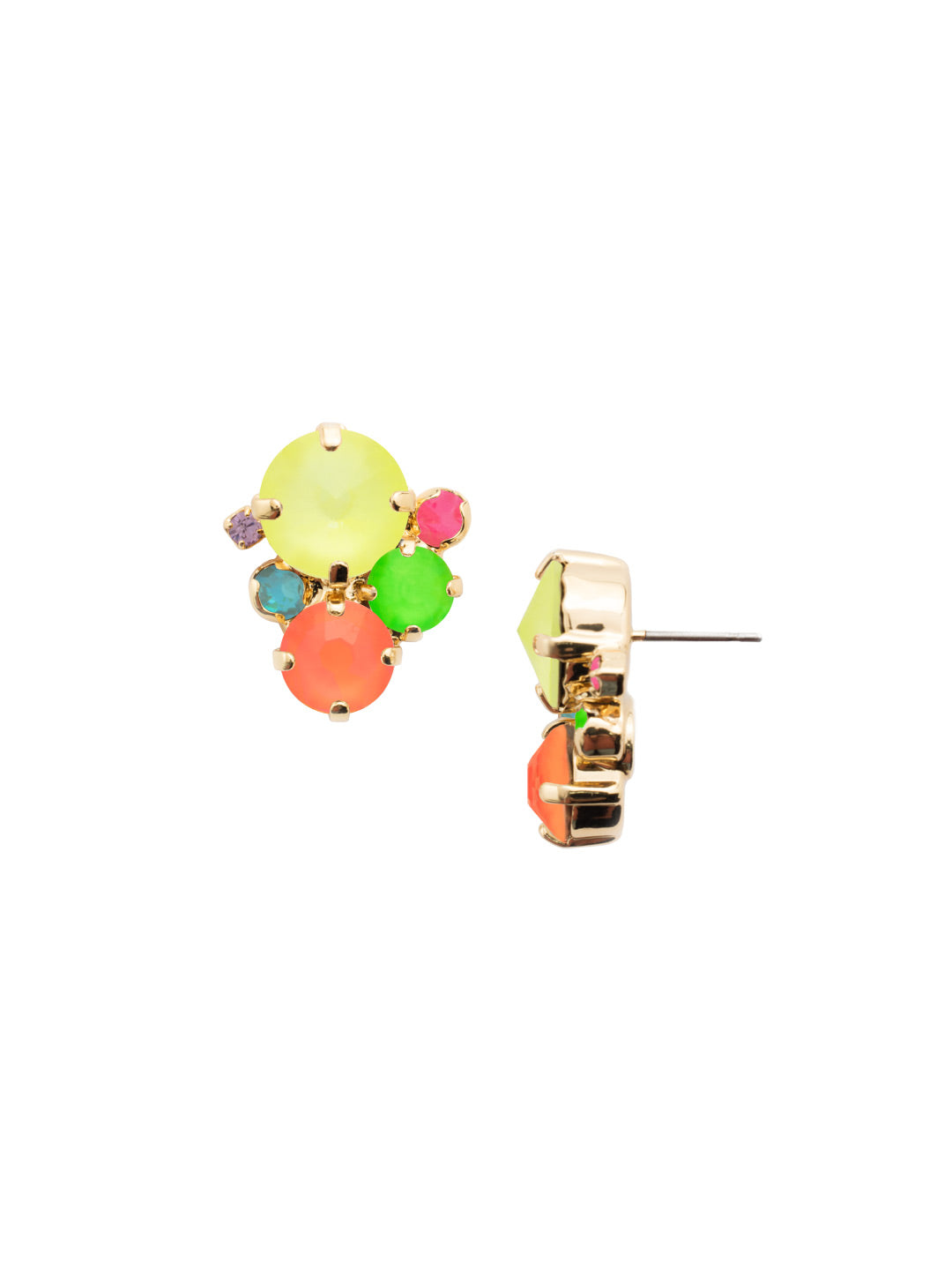 Sorrelli Candy Carnival Crystal Assorted Rounds Stud Earrings