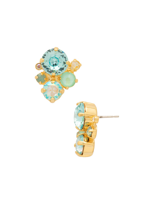 Sorrelli Coastal Dreams Crystal Assorted Rounds Stud Earrings