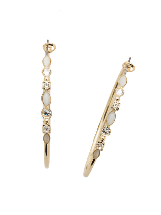 Sorrelli Crystal Mixed Media Hoop Earrings