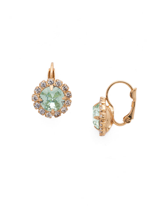 Sorrelli Aquamarine Haute Halo Dangle Earrings