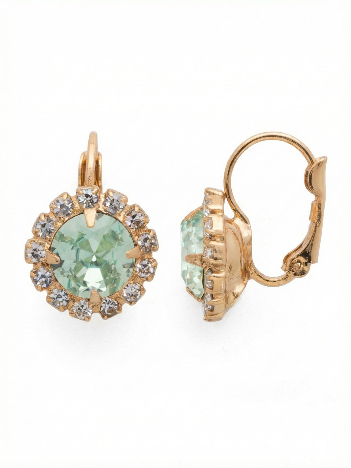 Sorrelli Aquamarine Haute Halo Dangle Earrings