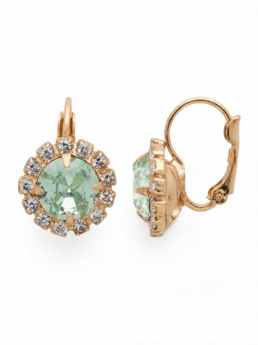 Sorrelli Aquamarine Haute Halo Dangle Earrings