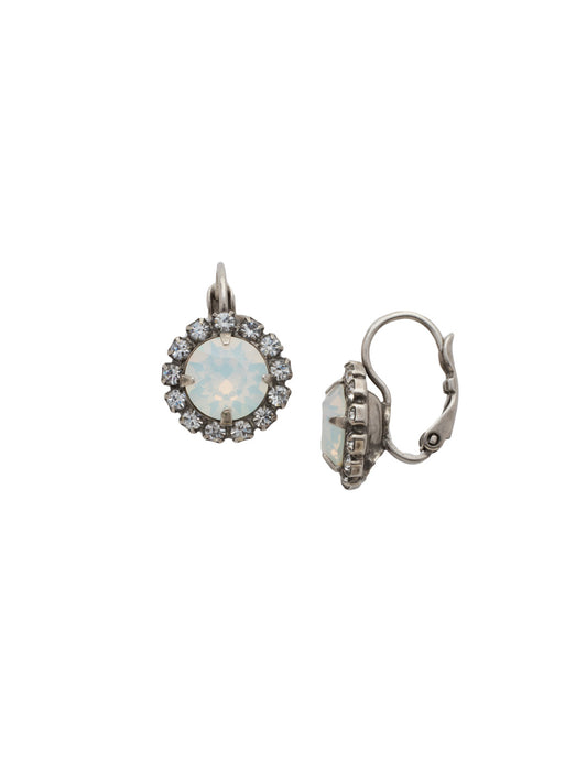Sorrelli White Bridal Haute Halo Dangle Earrings