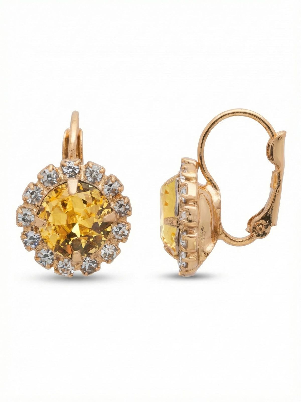 Sorrelli Light Topaz Haute Halo Dangle Earrings