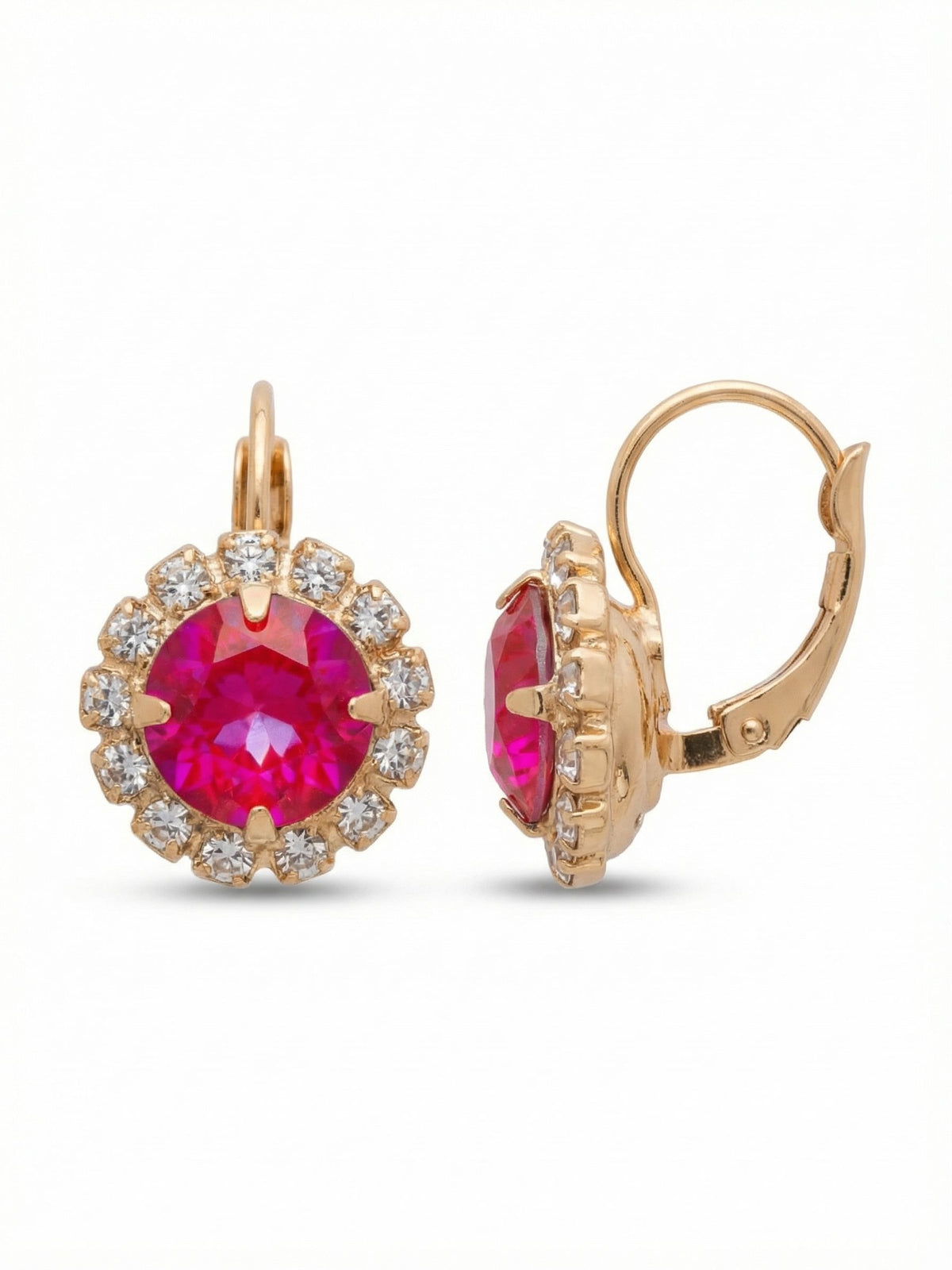 Sorrelli Royal Red Delite Haute Halo Dangle Earrings