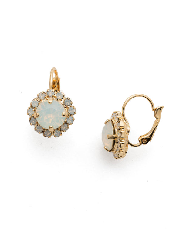 Sorrelli White Opal Haute Halo Dangle Earrings