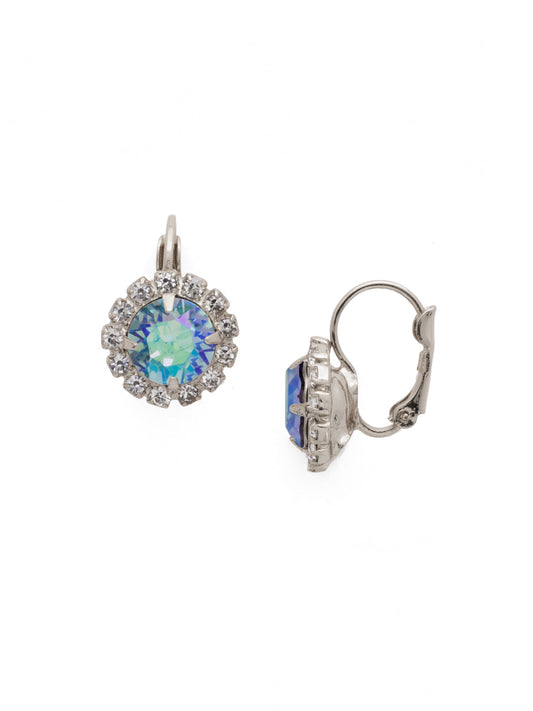 Sorrelli Aqua Aurora Borealis Haute Halo Dangle Earrings