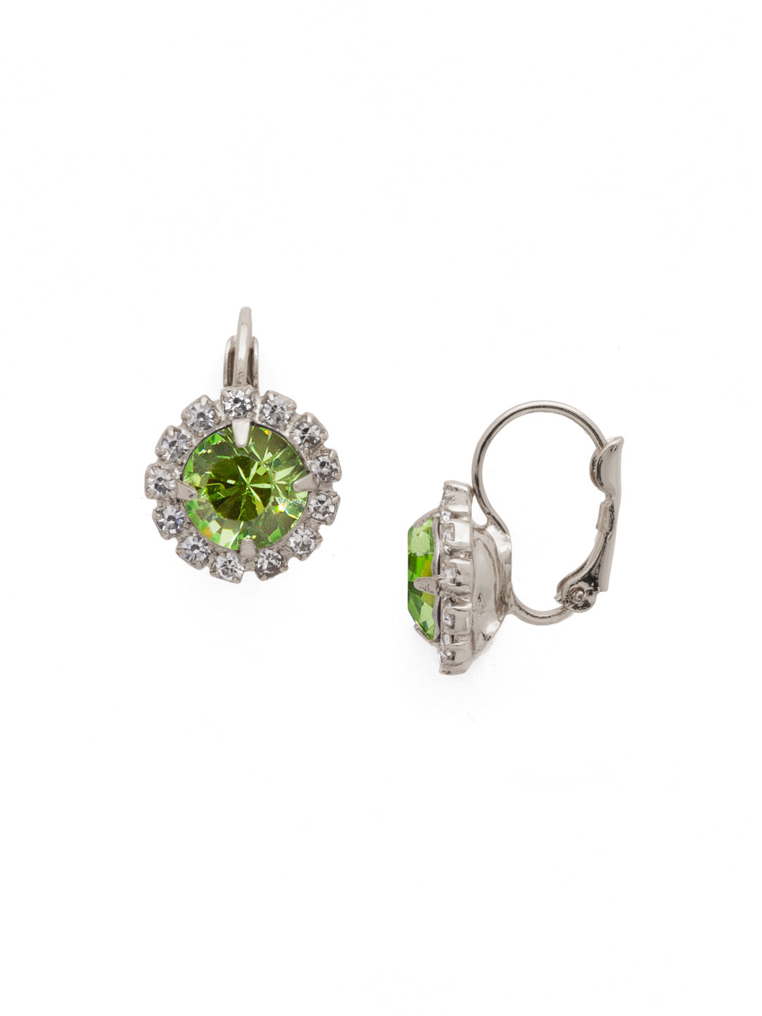Sorrelli Peridot Haute Halo Dangle Earrings