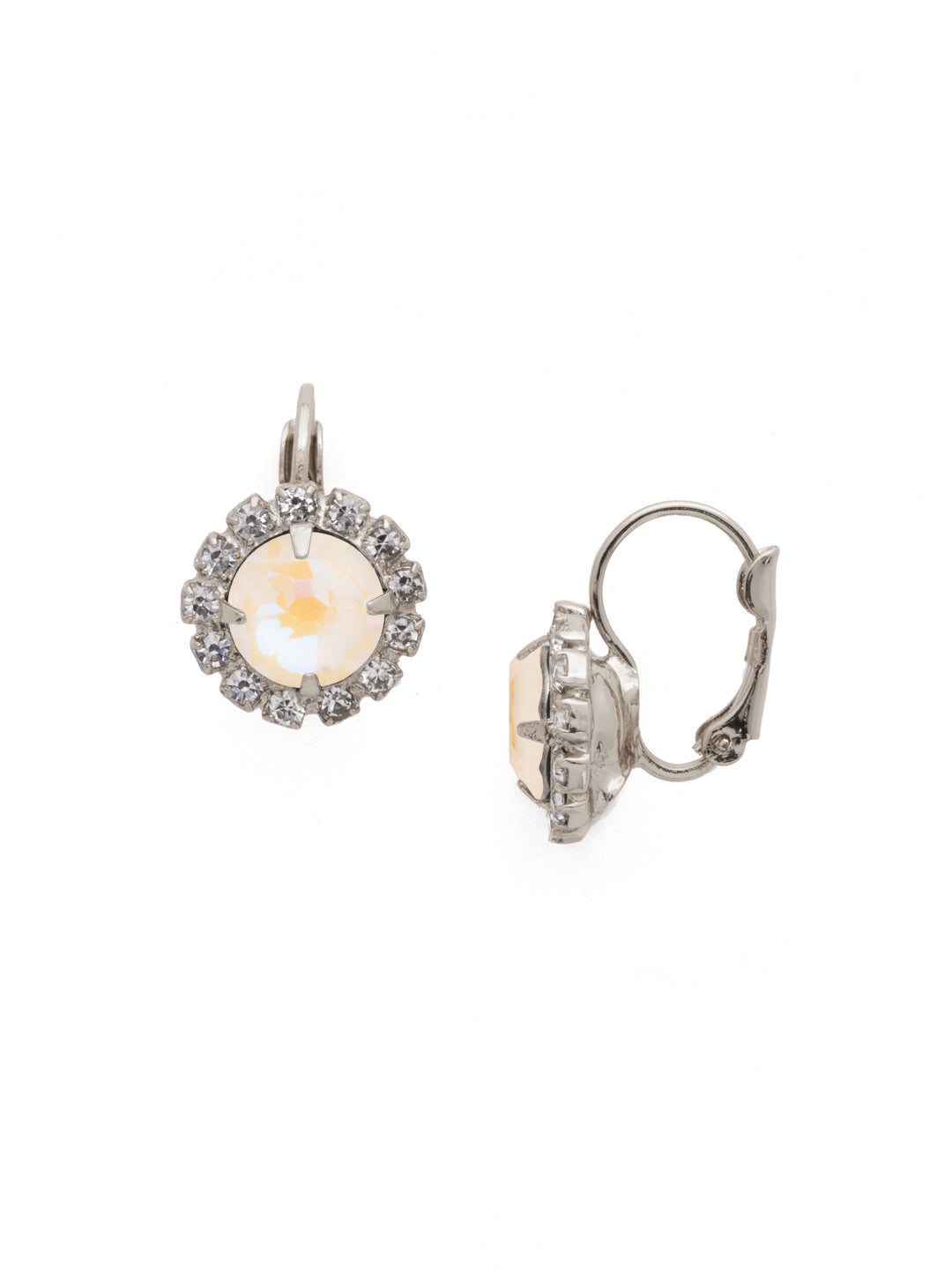 Sorrelli Ultra White Haute Halo Dangle Earrings