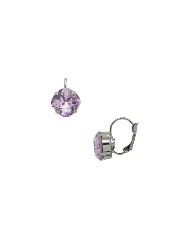 Sorrelli Violet Cushion Cut French Wire Earrings - Sorrelli Essentials